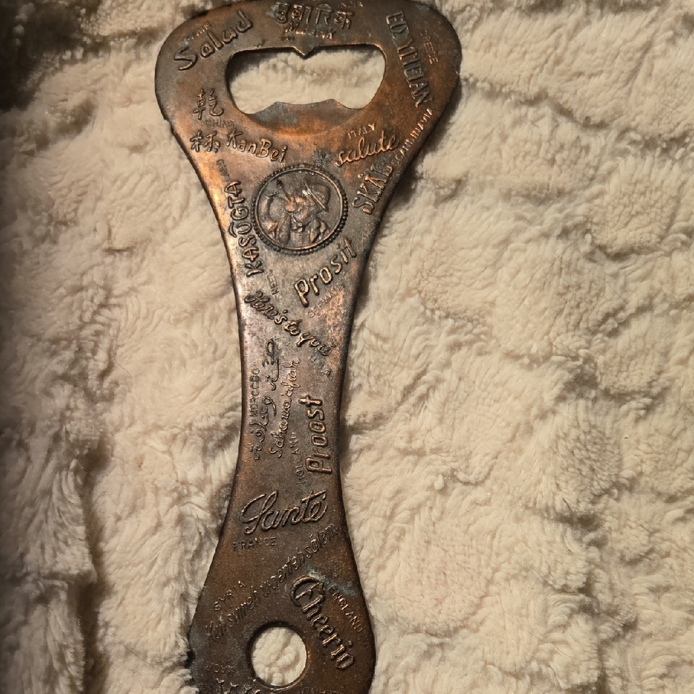 "Cheers" in many languages Metal Bottle Opener.